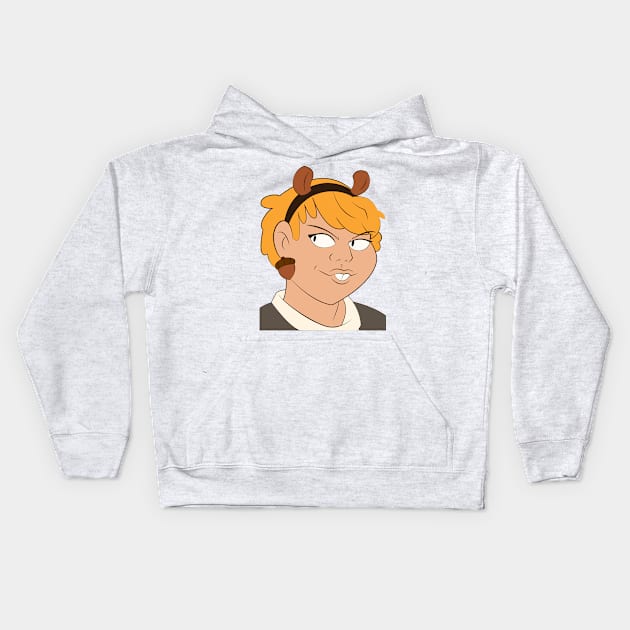 Squirrel Girl Character Portrait Kids Hoodie by Avengedqrow